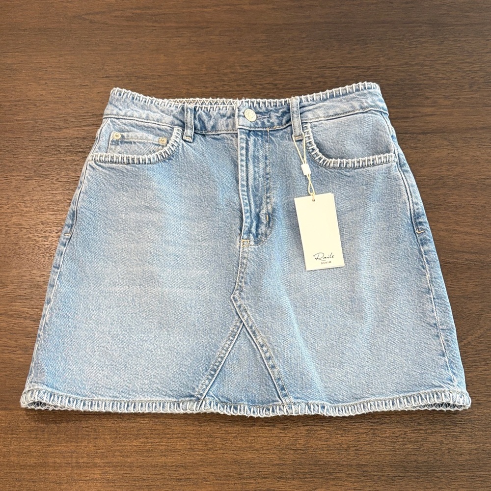 Rails Light Blue Denim Mini Skirt